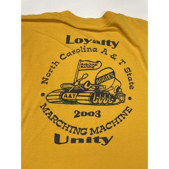 VINTAGE North Caroline A&T State Marching Machine 2003 T-shirt Men Large Aggies - Picture 2 of 7